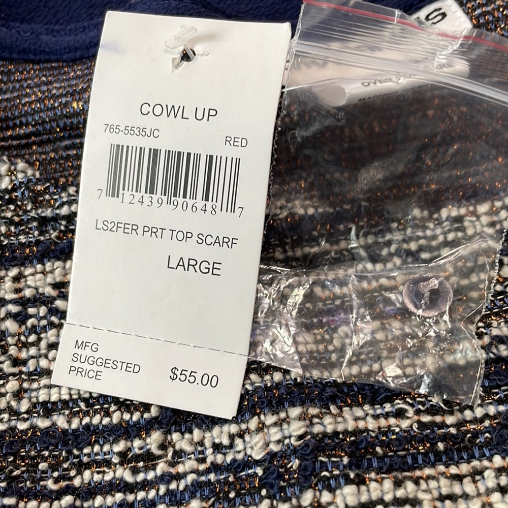 Cathy Daniels cowl neck sweater size large - Picture 14 of 15